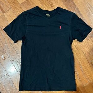Boy’s Polo V-neck Black Tshirt XL